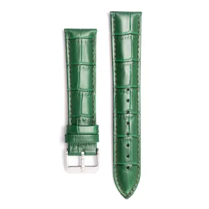 20mm Green mock-croc Leather watch Strap