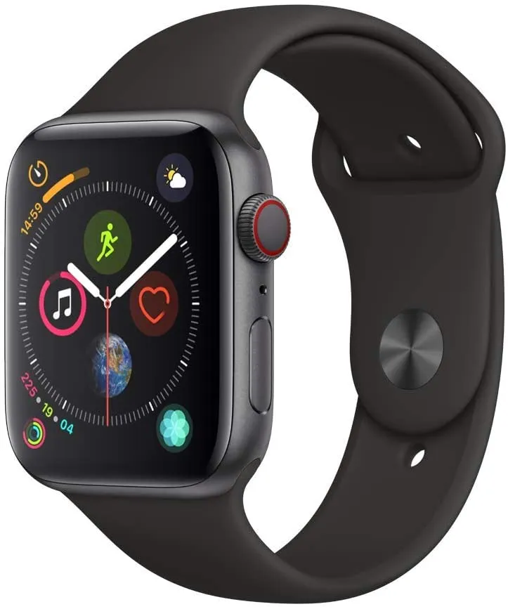 Apple Watch Series 4 (GPS   Cellular, 44mm) - Space Gray Aluminum Case with Black Sport Band