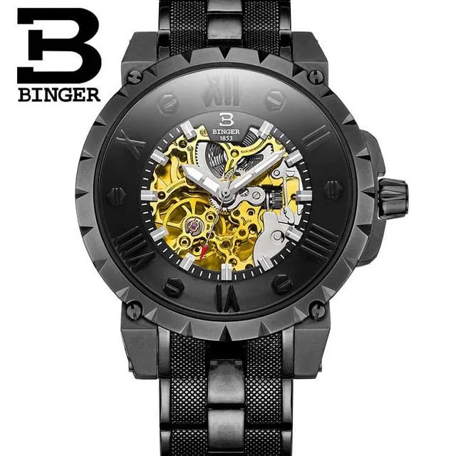 Binger Swiss Skeleton Robust Mechanical Watch B 5032