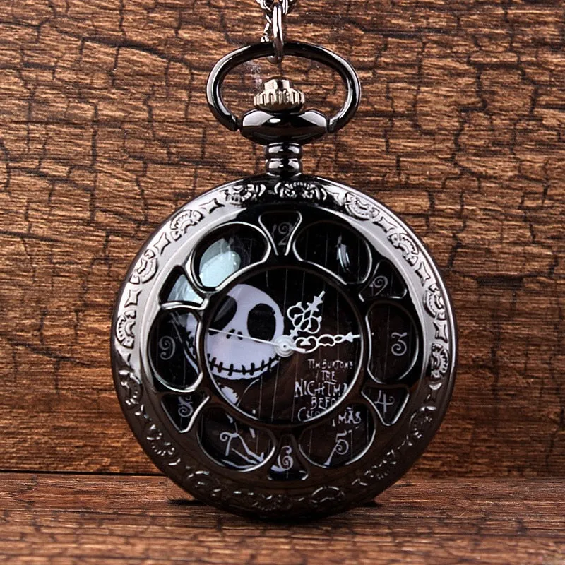 Black Nightmare Before Christmas Pocket Watch