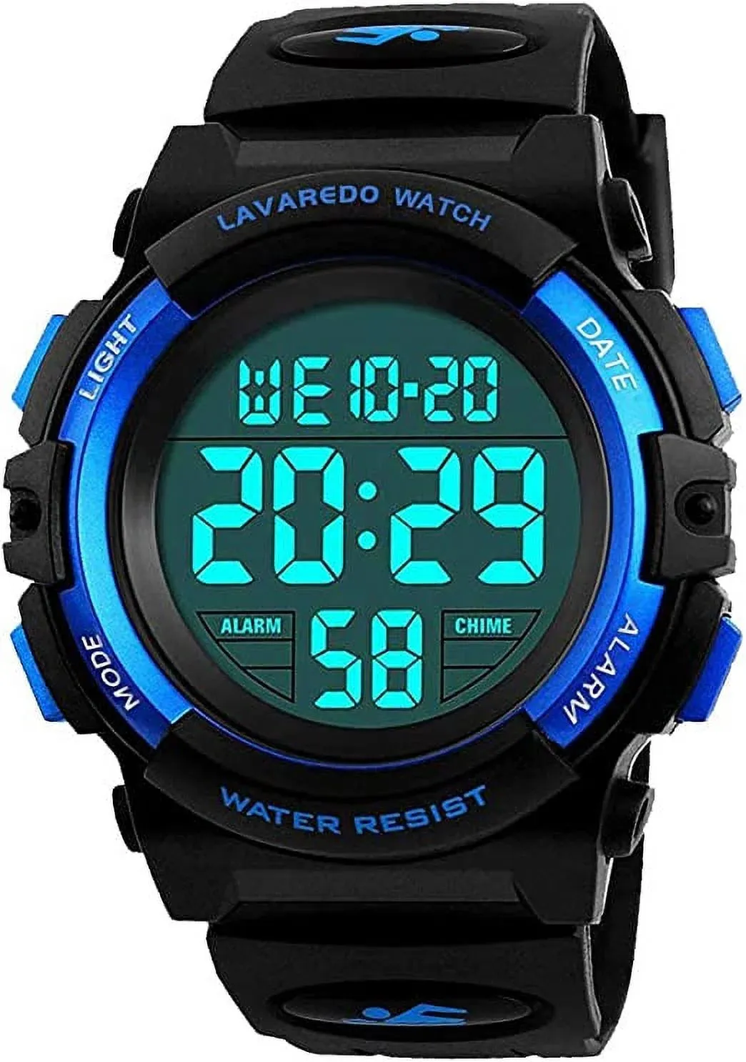 Boy's Digital Sport Outdoor Waterproof LED Wrist Watch with Stopwatch