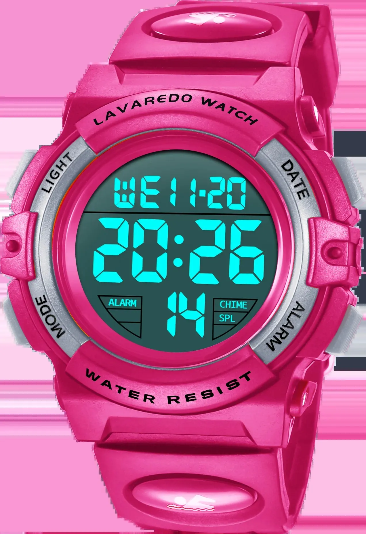 Boy's Digital Sport Outdoor Waterproof LED Wrist Watch with Stopwatch