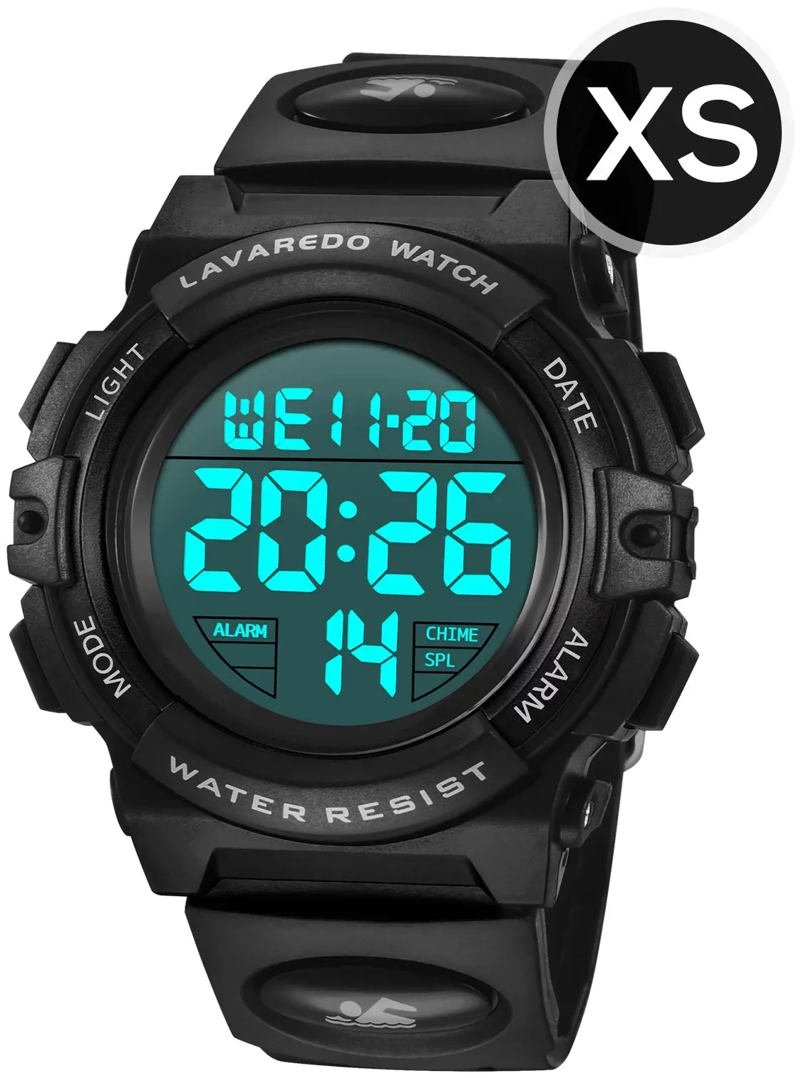 Boy's Digital Sport Outdoor Waterproof LED Wrist Watch with Stopwatch