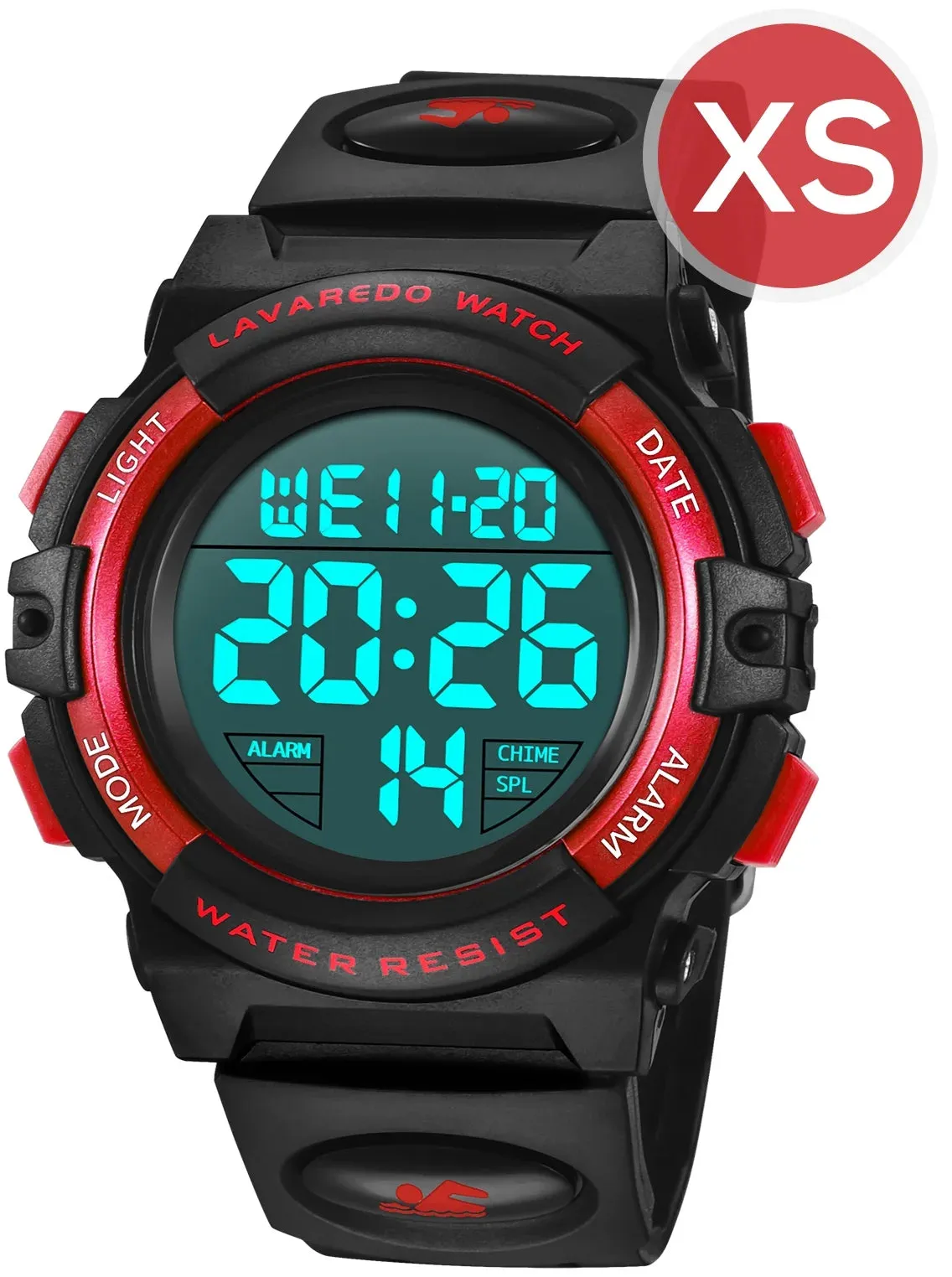 Boy's Digital Sport Outdoor Waterproof LED Wrist Watch with Stopwatch