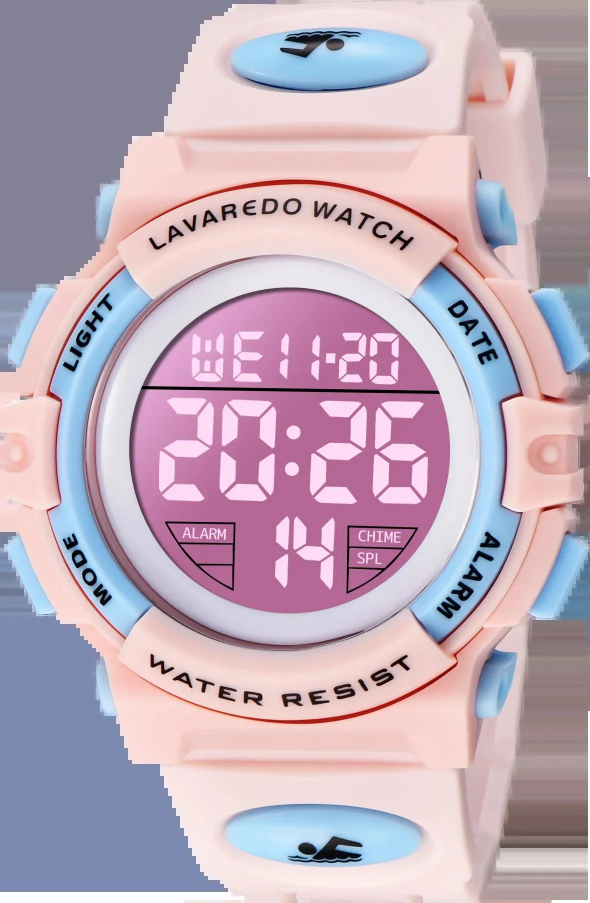 Boy's Digital Sport Outdoor Waterproof LED Wrist Watch with Stopwatch