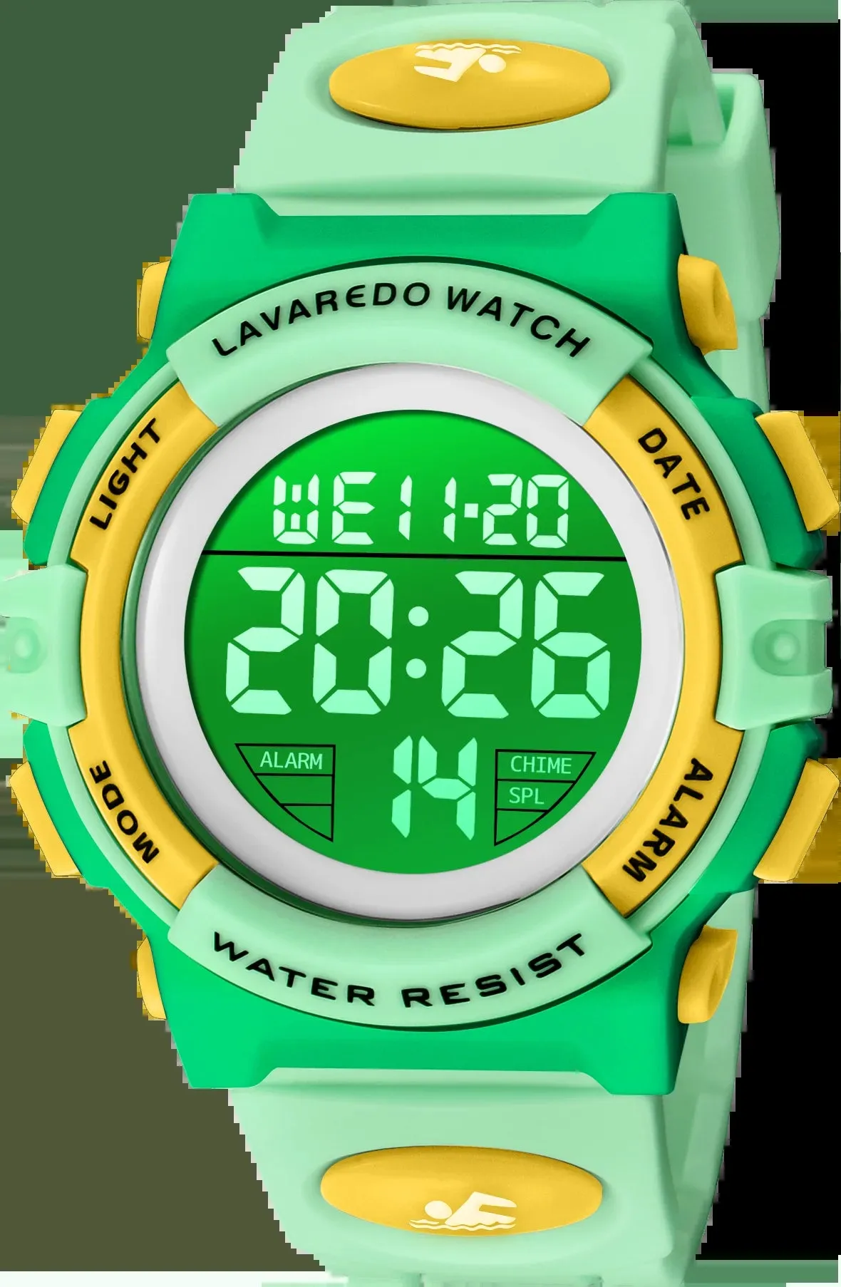 Boy's Digital Sport Outdoor Waterproof LED Wrist Watch with Stopwatch