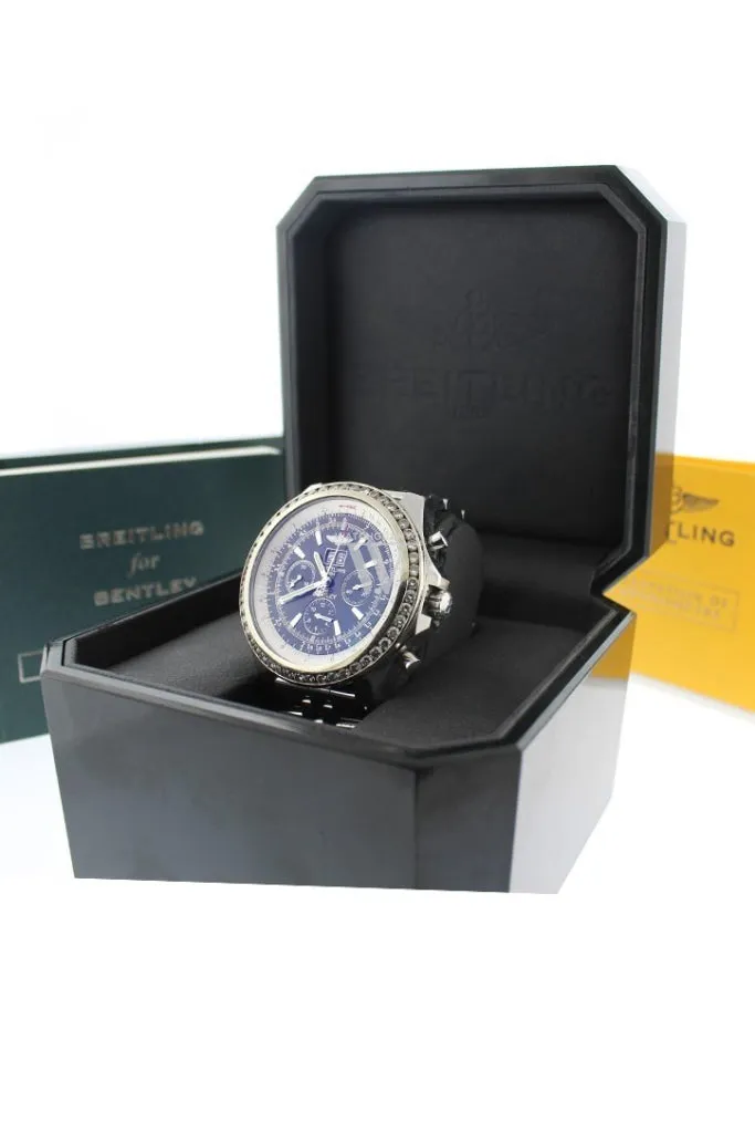 Breitling Custom Diamond Bezel Bentley 6.75 Men's Watch A4436212-B728SS