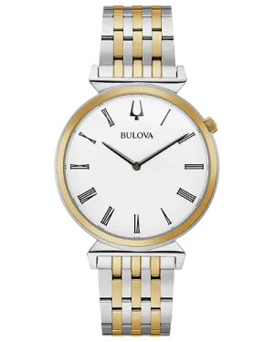 Bulova Regatta White Dial Stainless Steel Heritage Watch 98A233