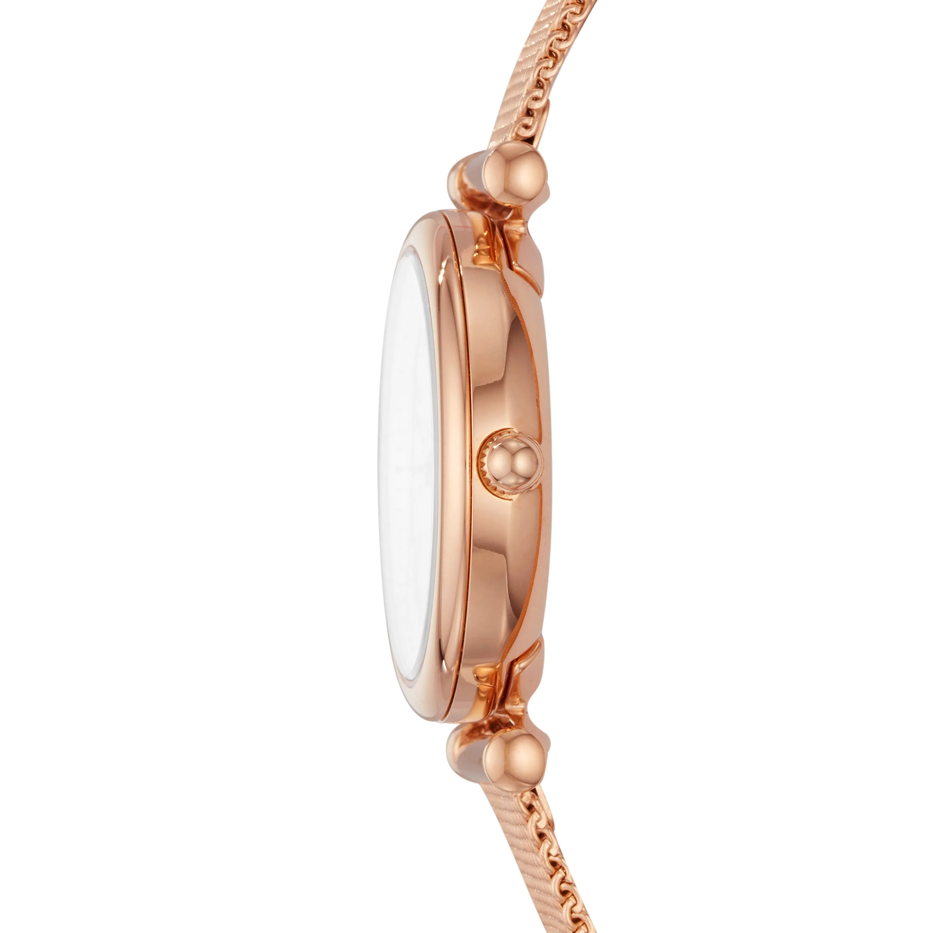 Carlie Three-Hand Rose Gold-Tone Stainless Steel Watch