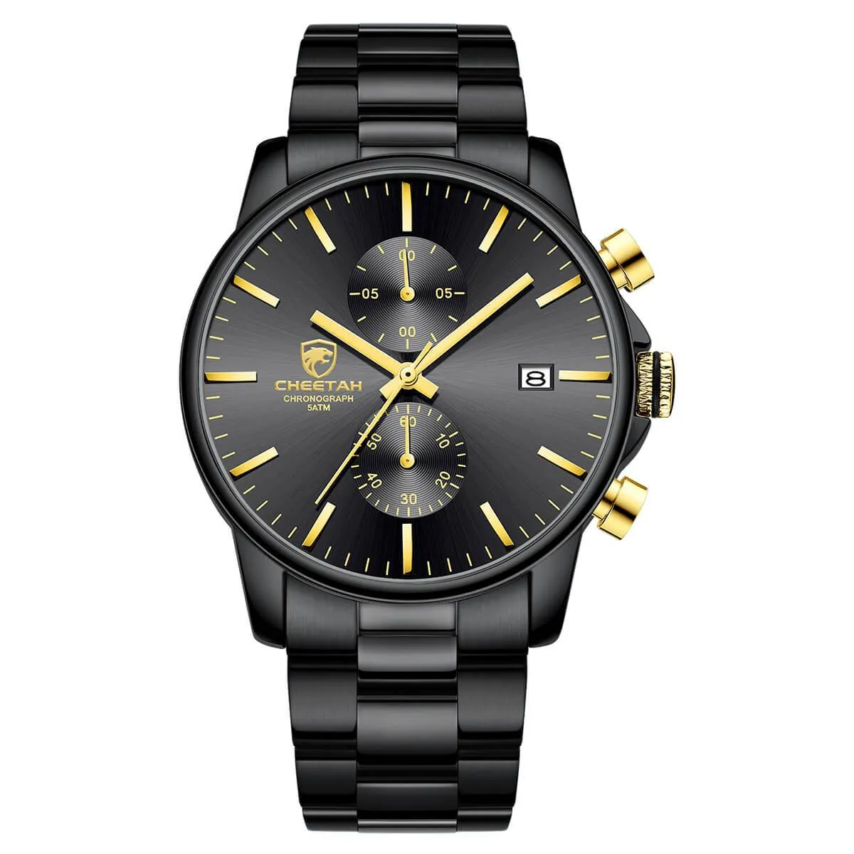 CHEETAH CH1604 ARISTO S10- Gold Hands Black Chronograph Watch for Men