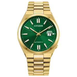 Citizen Goldtone Tsuyosa Watch with Green Dial NJ0152-51X