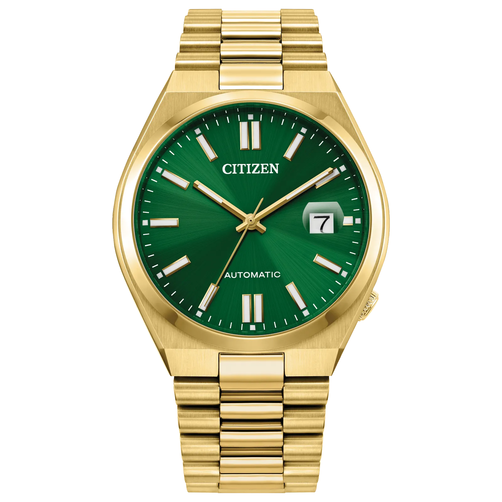 Citizen Goldtone Tsuyosa Watch with Green Dial NJ0152-51X