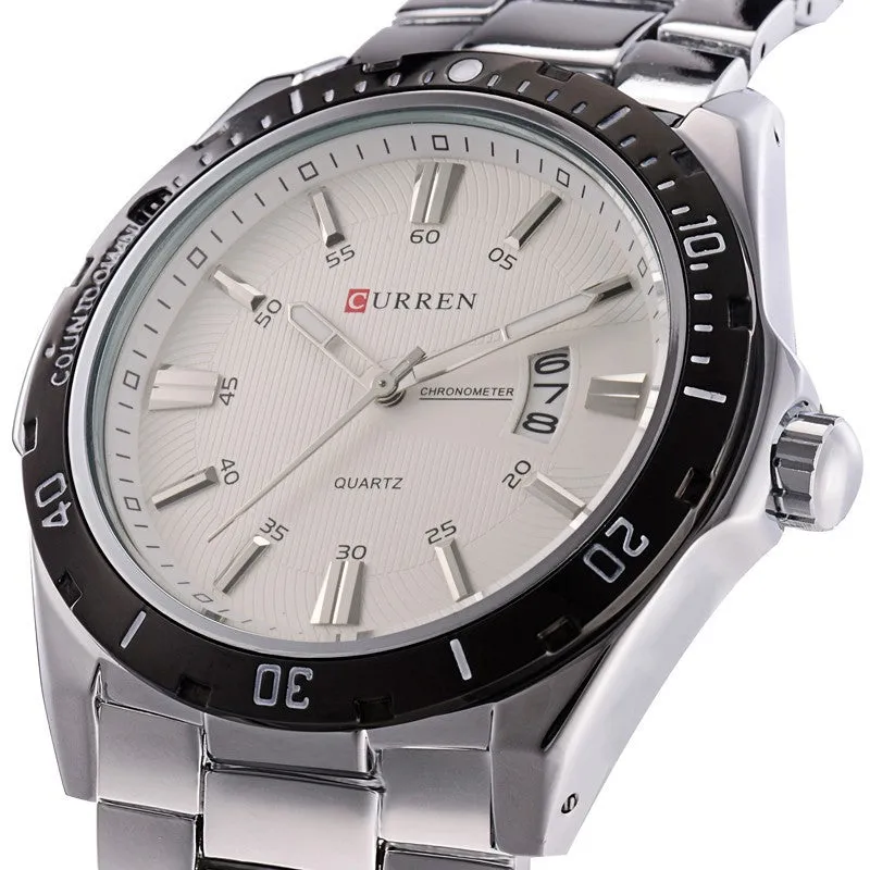 Curren Stainless Steel Luxury Men Watch Men's Quartz Watch Casual Watch Men Wristwatch relogio masculino quartz watch