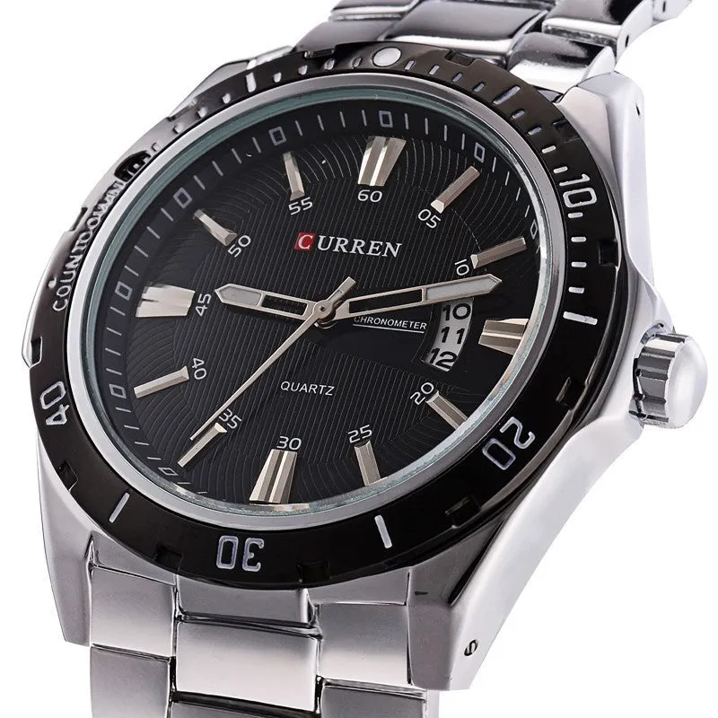 Curren Stainless Steel Luxury Men Watch Men's Quartz Watch Casual Watch Men Wristwatch relogio masculino quartz watch