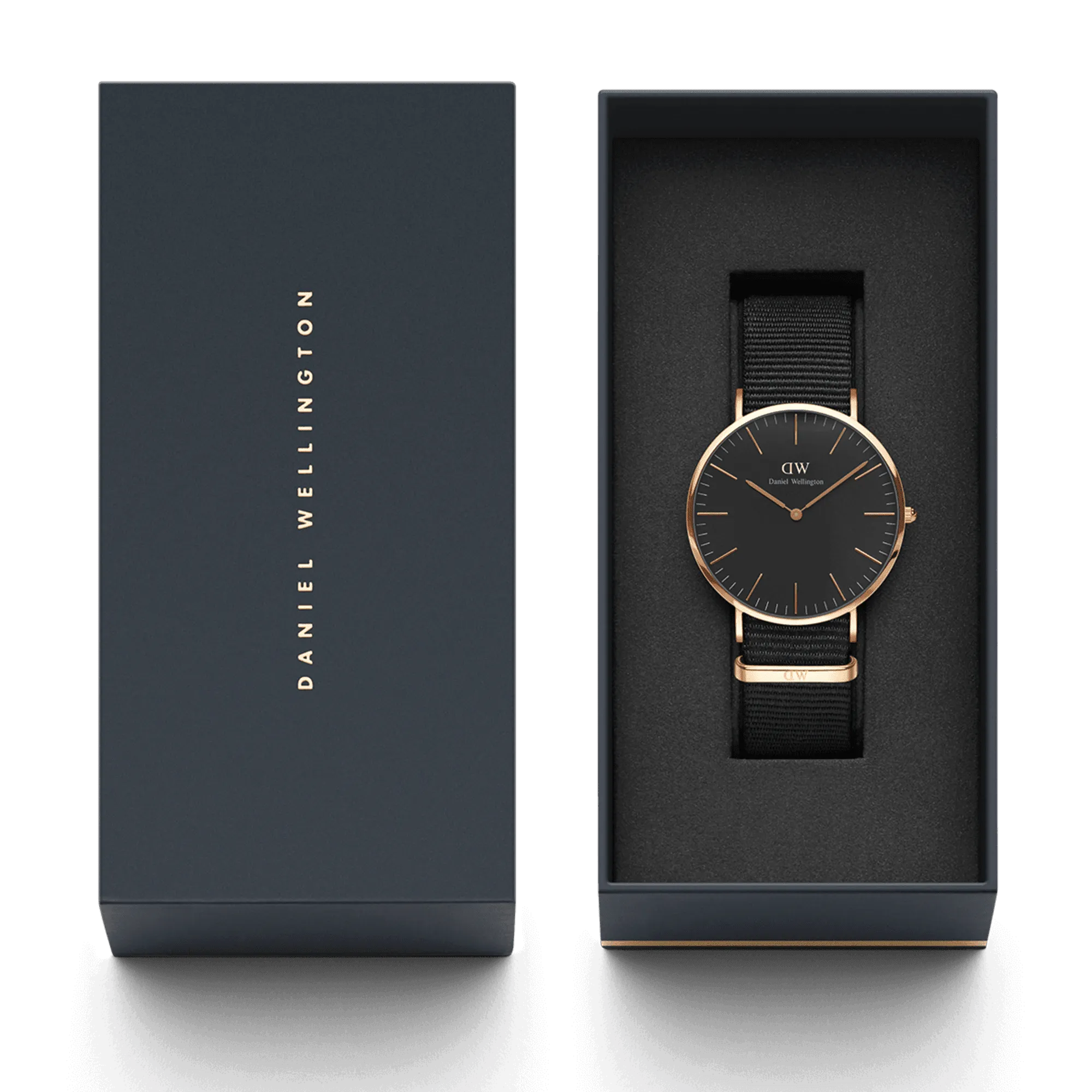 Daniel Wellington Classic 40 Cornwall Rose Gold & Black Watch