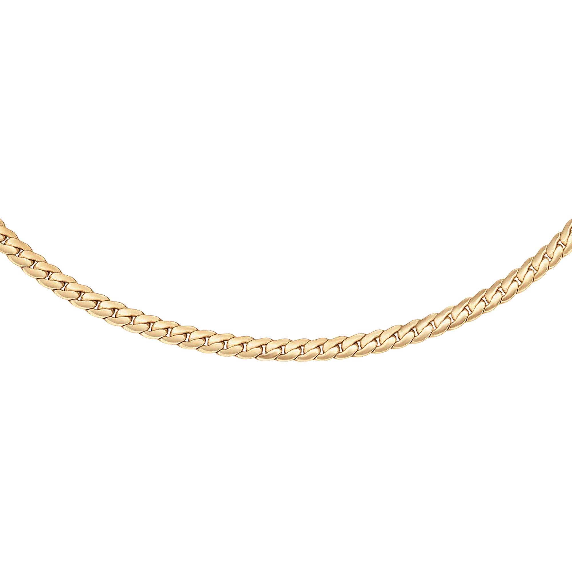 Daniel Wellington Elan Flat Chain Necklace Short Gold