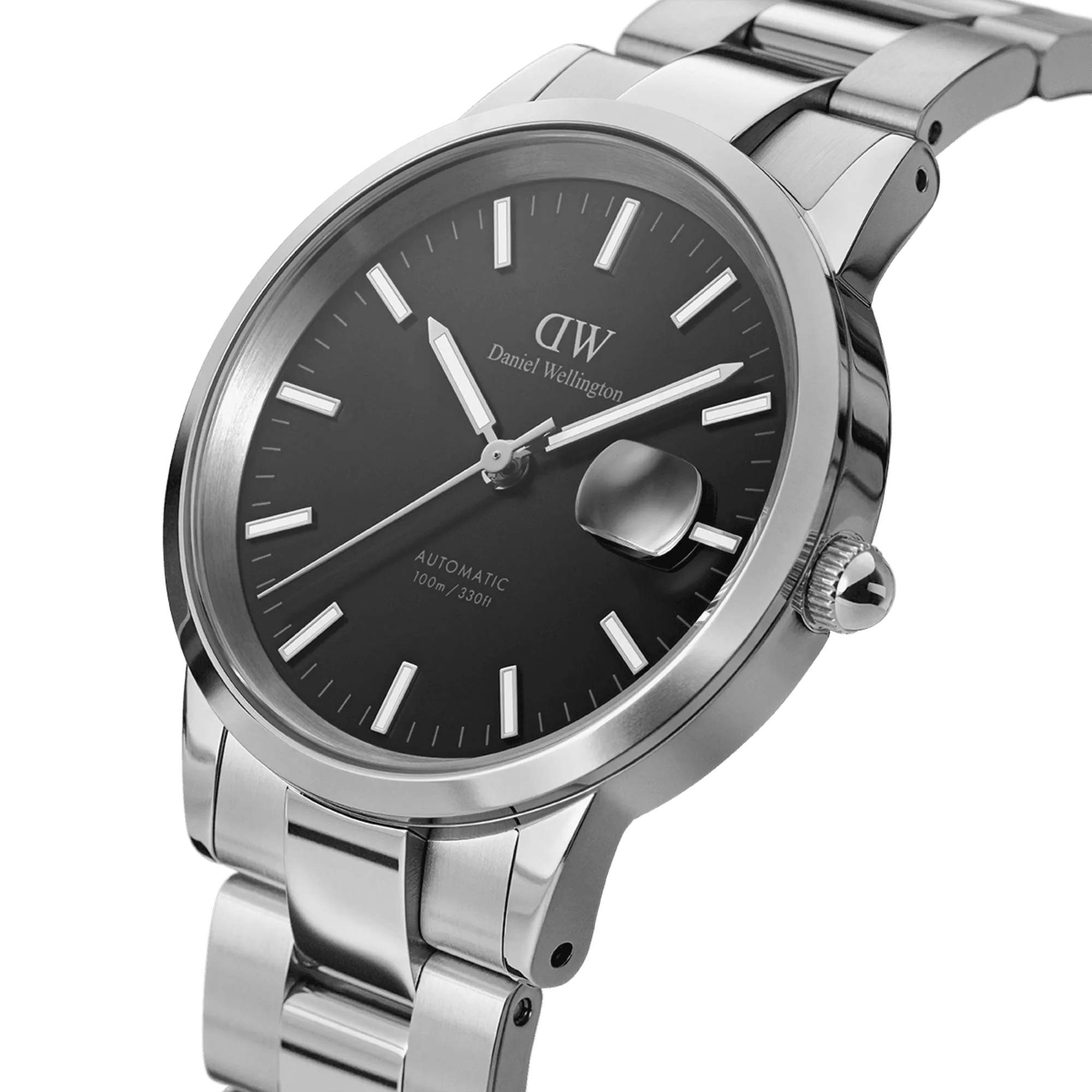 Daniel Wellington Iconic Link Automatic 40 Silver & Black Watch