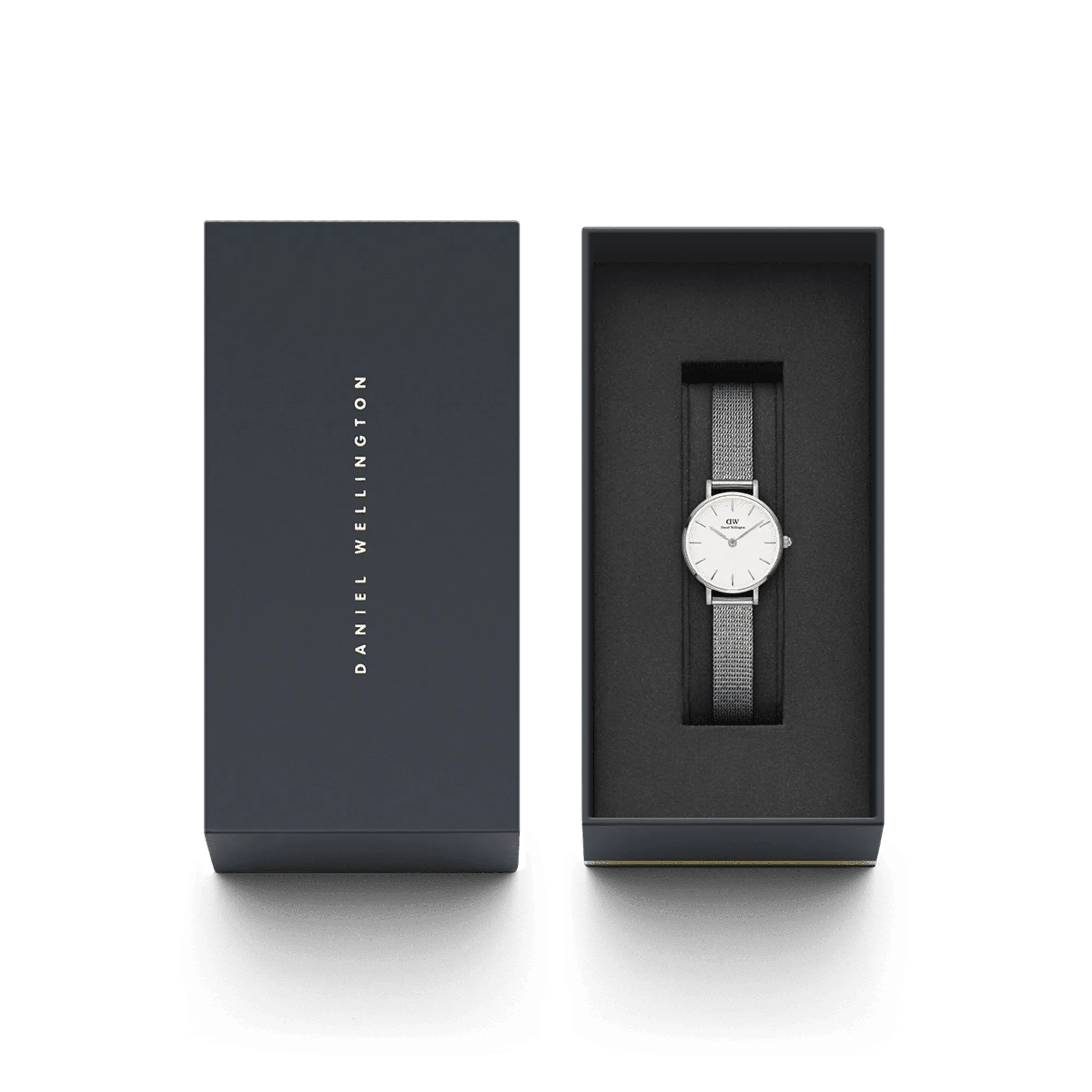 Daniel Wellington Petite 24 Pressed Sterling Silver & White Watch