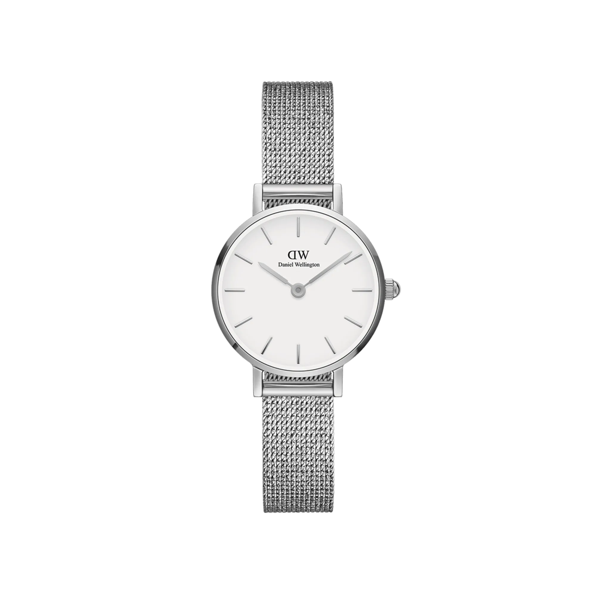 Daniel Wellington Petite 24 Pressed Sterling Silver & White Watch