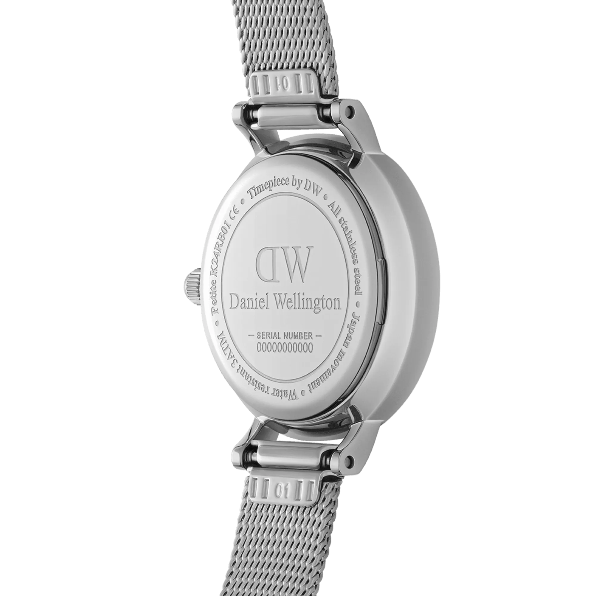 Daniel Wellington Petite 24 Pressed Sterling Silver & White Watch