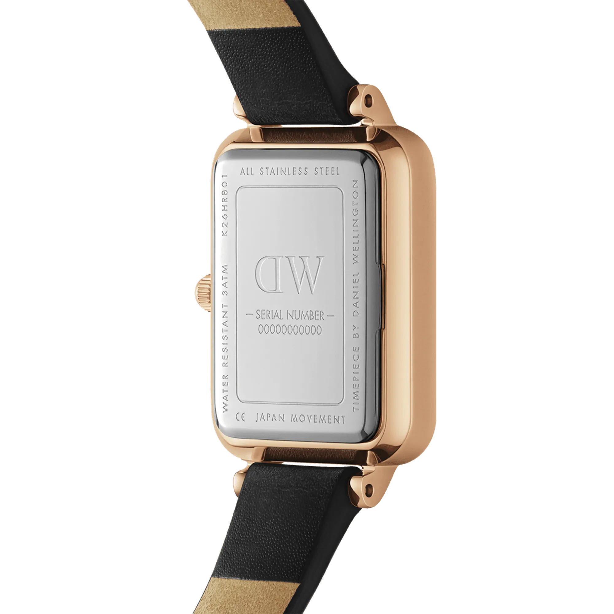 Daniel Wellington Quadro 20X26 Pressed Sheffield Rose Gold & Black Watch