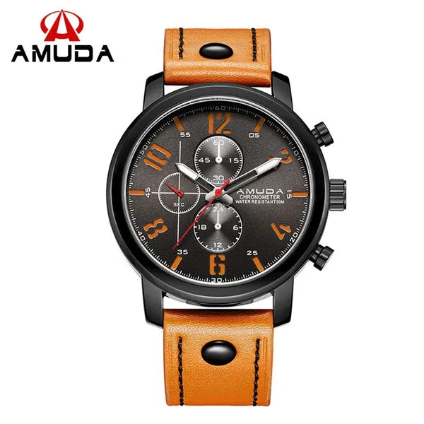 Fashion Brand AMUDA Watches Men Quartz-Watch Male Casual Analog Sports Wrist Watches Relogio Masculino Montre Homme