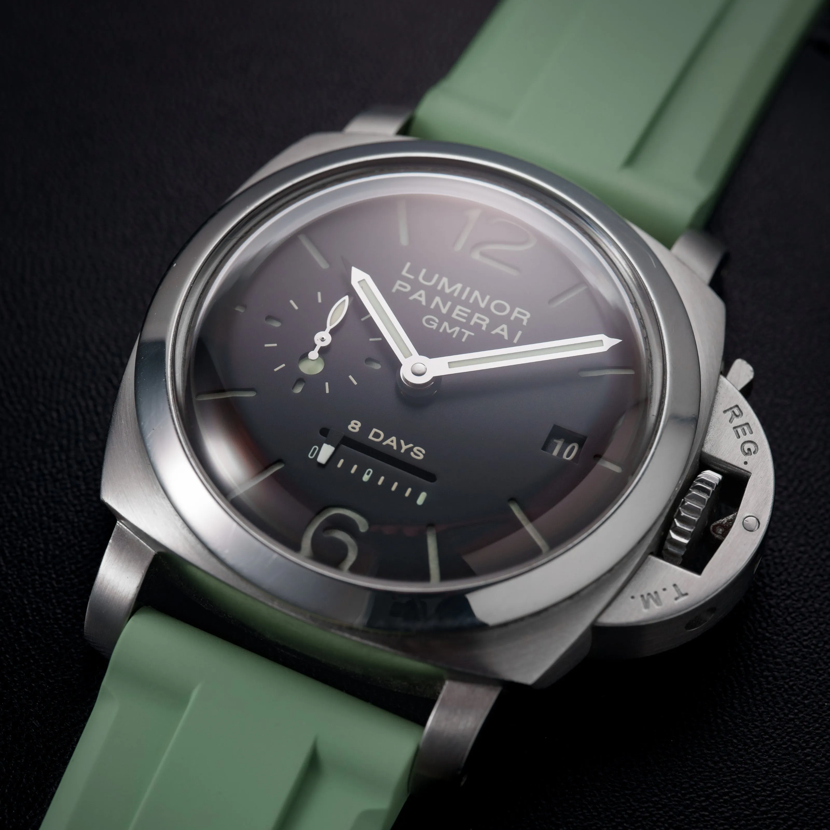 FKM Rubber Strap for Panerai Luminor - Sage Green