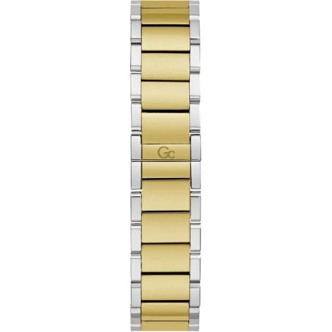 GC Ladies Coussin Sleek Lady Silver & Yellow Gold Watch Z25002L1MF