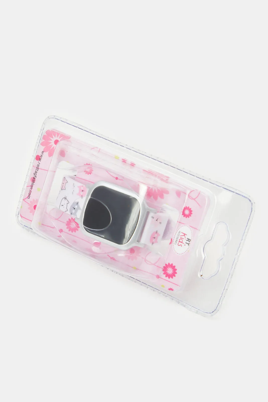 Girls Pink Character Printed Digital Watch