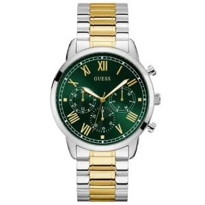 Guess Hendrix Two-tone Stainless Steel Green Dial Chronograph Quartz Watch for Gents - GW0066G2