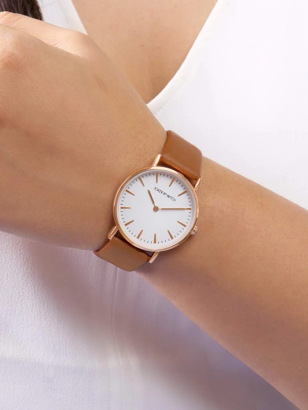 INES Sleek Tan Watch