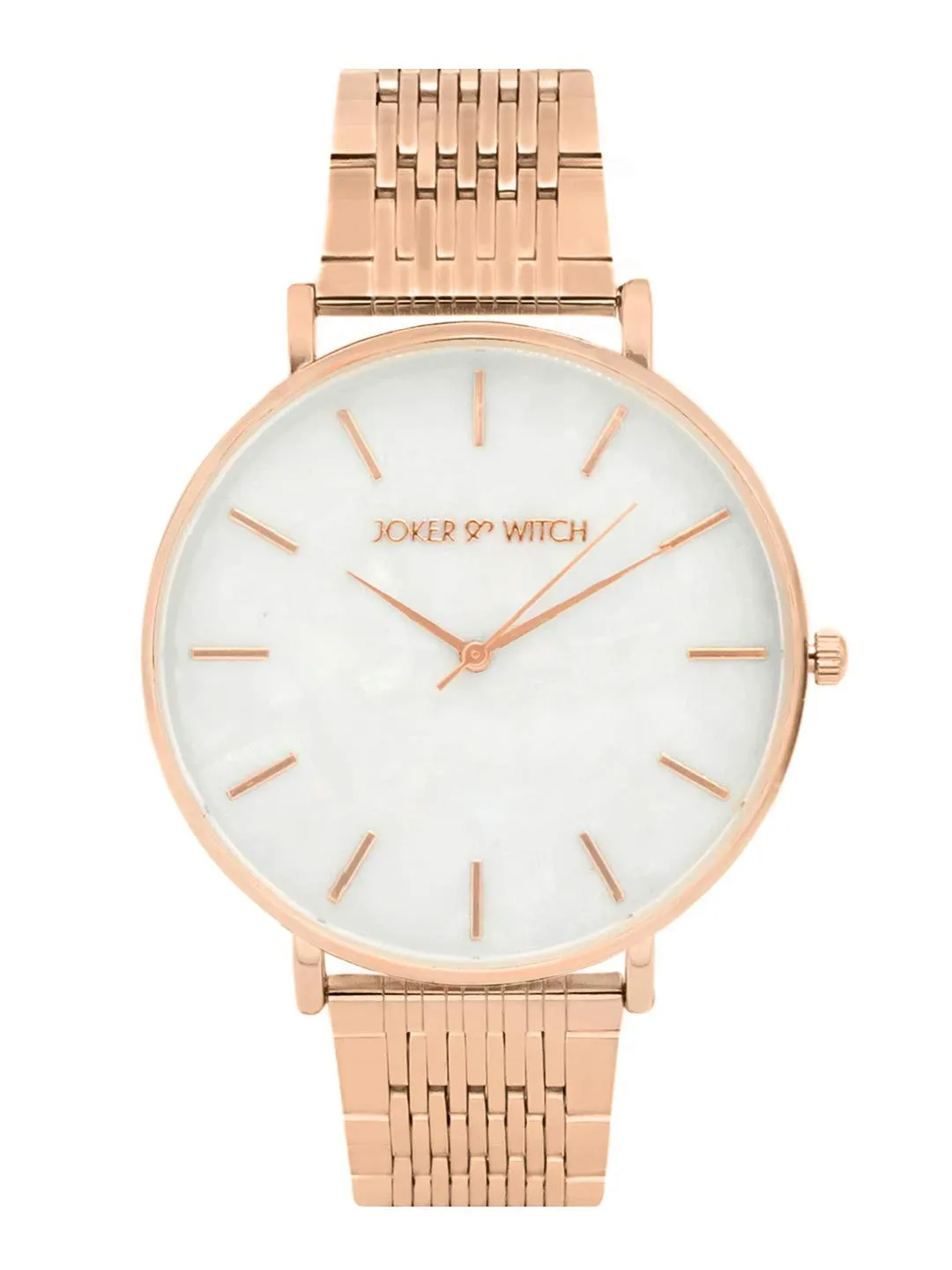 Joker & Witch Signature White Dial Rosegold Watch for Women