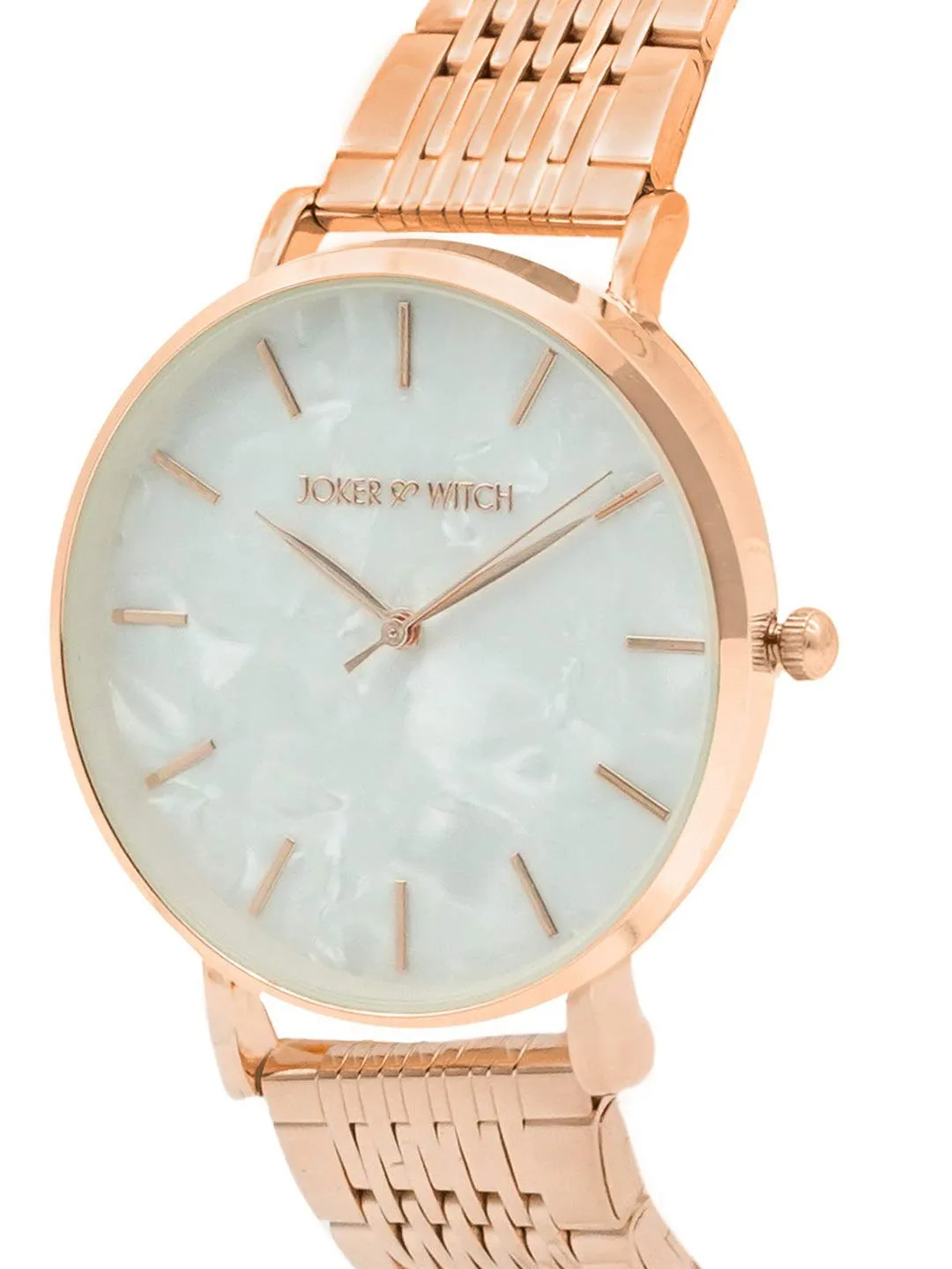 Joker & Witch Signature White Dial Rosegold Watch for Women