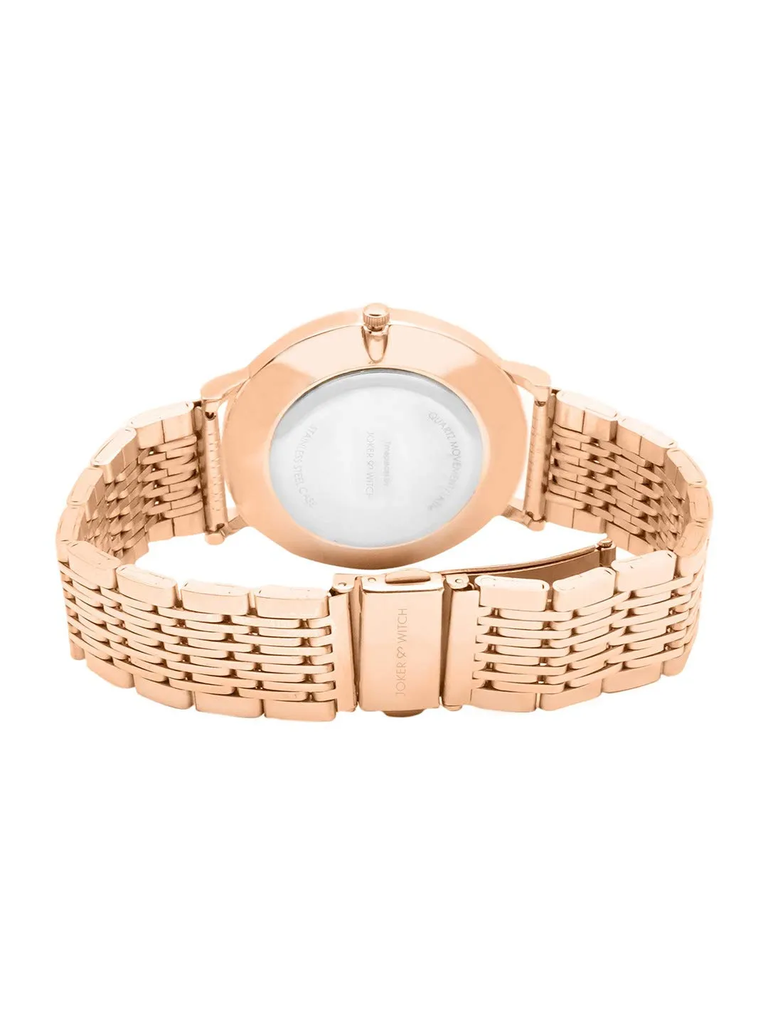 Joker & Witch Signature White Dial Rosegold Watch for Women