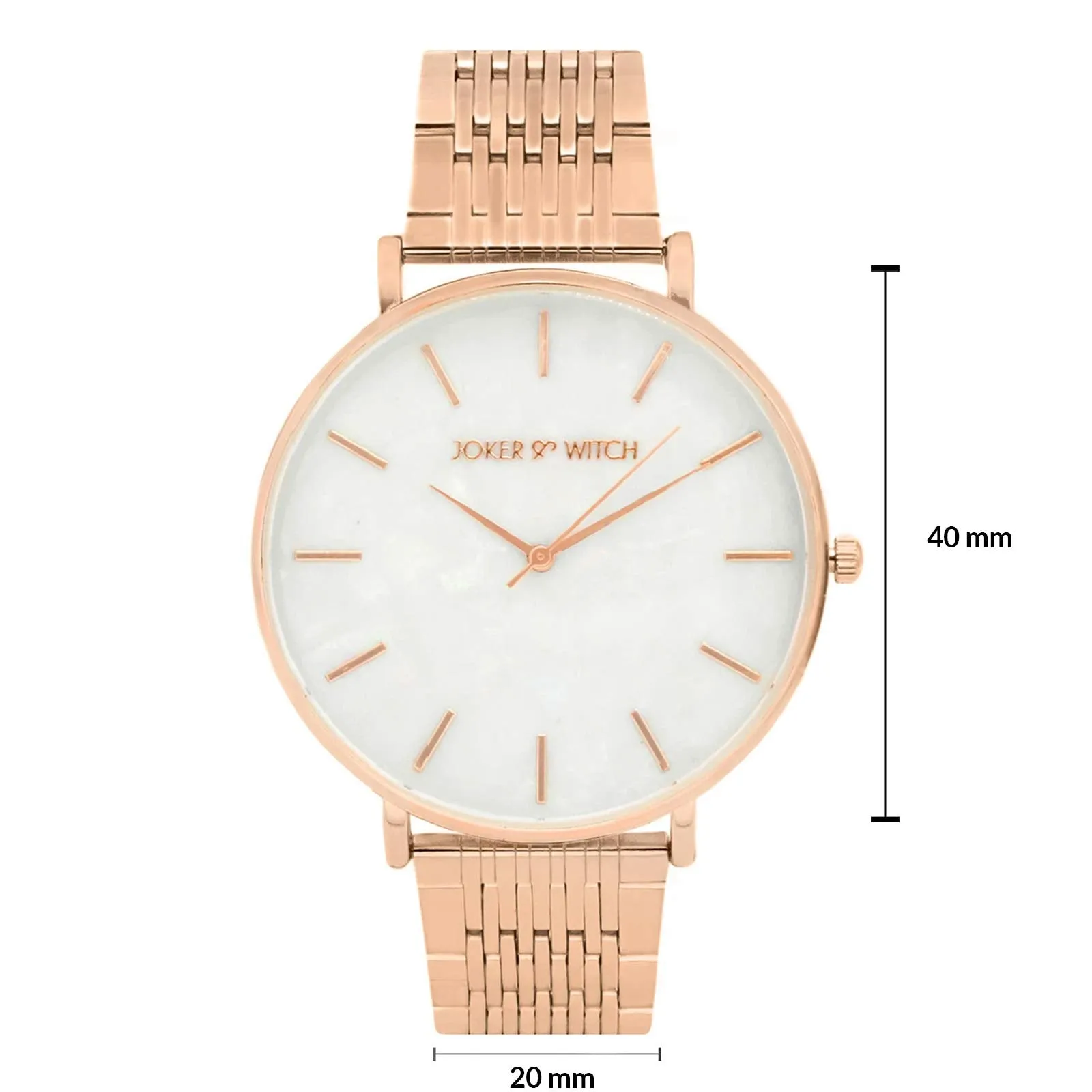 Joker & Witch Signature White Dial Rosegold Watch for Women