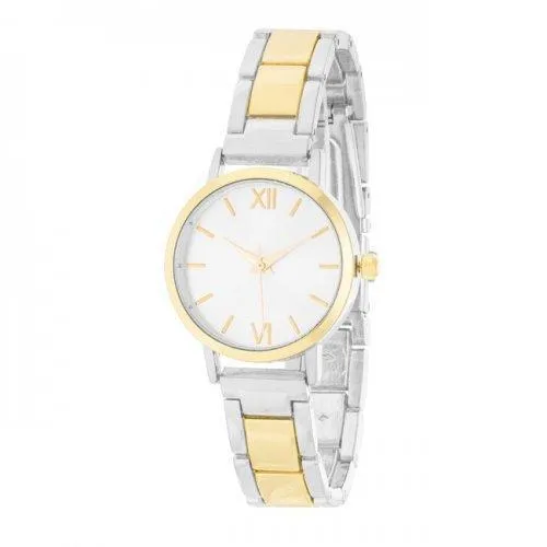 Kristiana Two-tone Ladylike Metal Watch (pack of 1 ea)