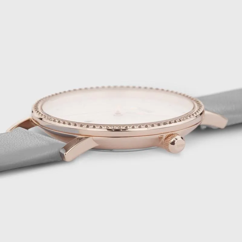 Le Couronnement Leather Grey, Rose Gold Colour