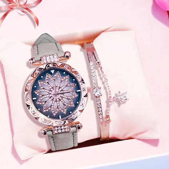 Luxury Women Watches Bracelet set