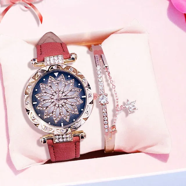 Luxury Women Watches Bracelet set