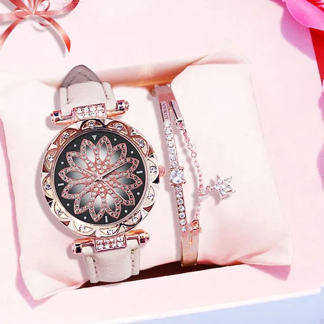 Luxury Women Watches Bracelet set