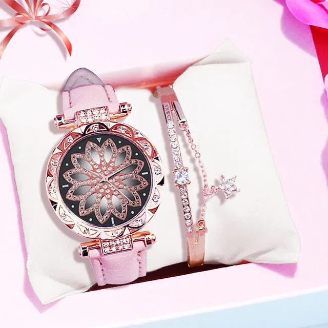 Luxury Women Watches Bracelet set