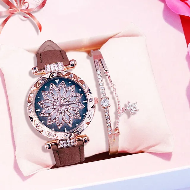 Luxury Women Watches Bracelet set