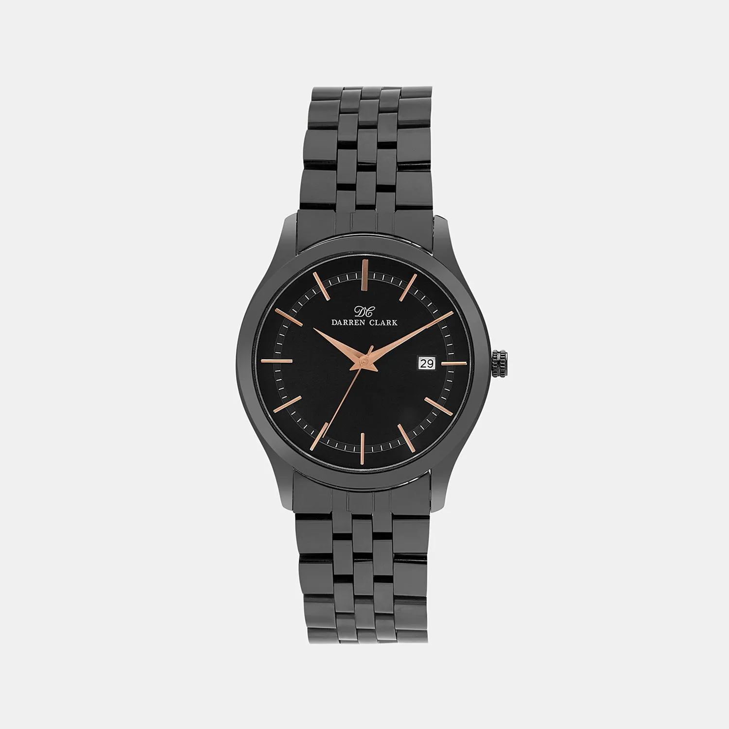 Men's Black Analog Brass Watch 1003F-M0404