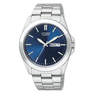 Men's Citizen Quartz Watch with Blue Dial