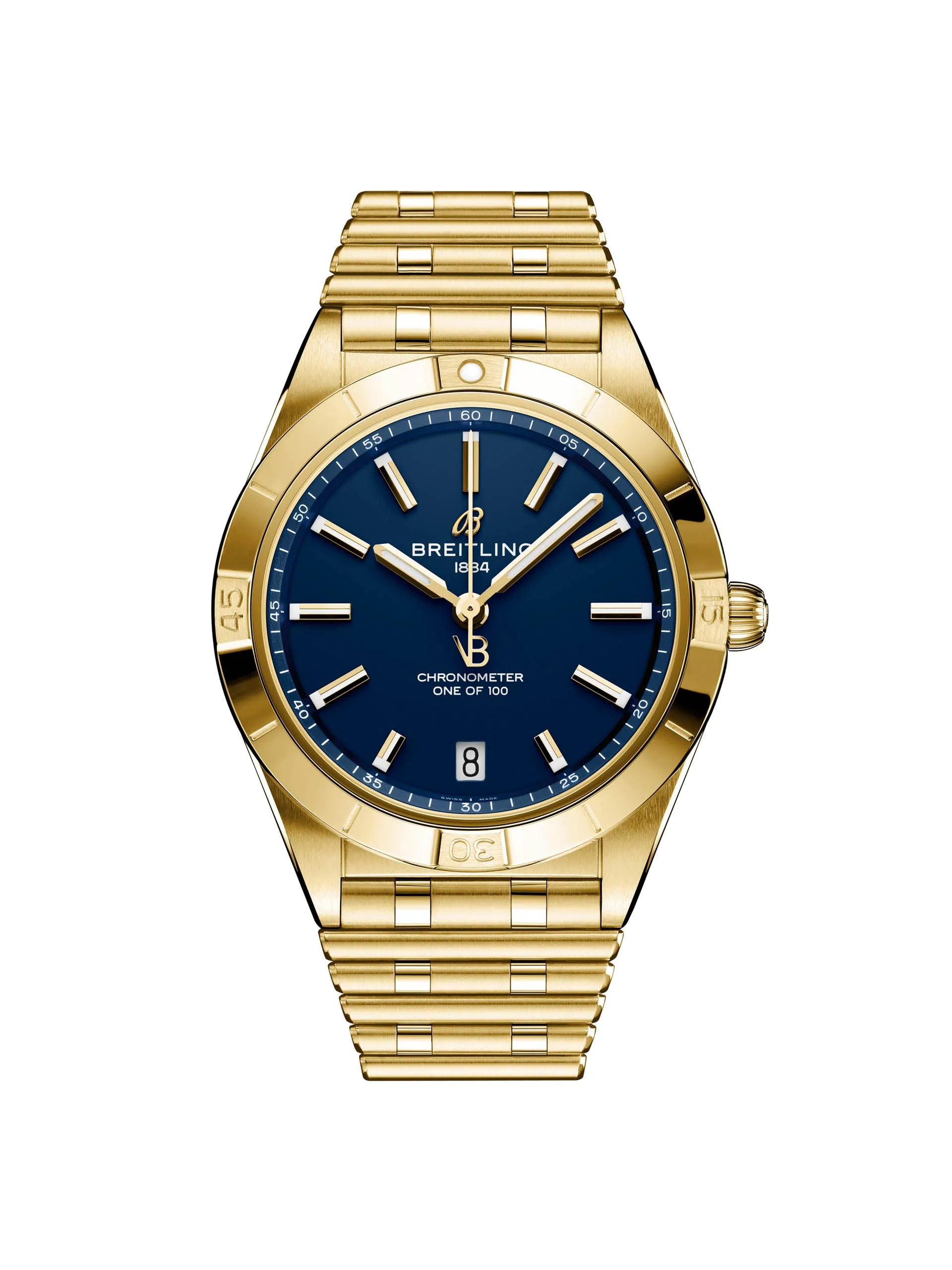 Midnight blue 18kt yellow gold Chronomat Automatic 36 Victoria Beckham