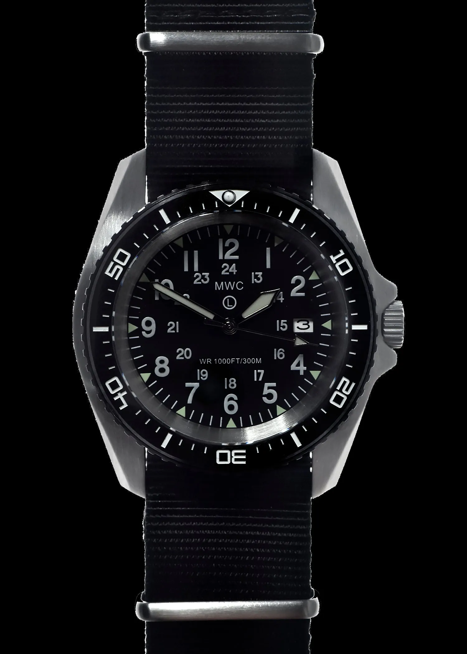 Military Divers Watch Stainless Steel (Automatic) 12/24 Hour Dial with Sapphire Crystal and Ceramic Bezel