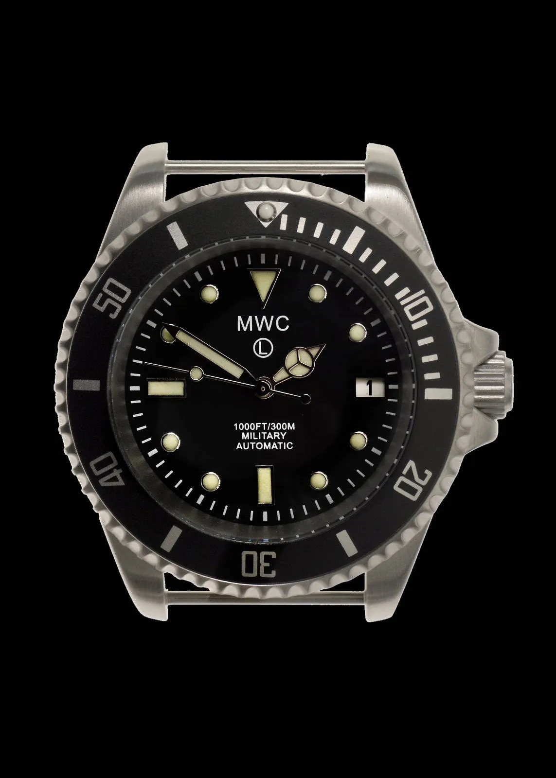 MWC 21 Jewel 300m Automatic Military Divers Watch with Sapphire Crystal and Ceramic Bezel on a NATO Webbing Strap