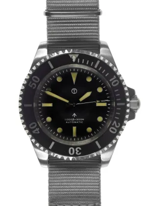 MWC 24 Jewel 1982 Pattern 300m Automatic Military Divers Watch with Sapphire Crystal on a NATO Webbing Strap (Non Date Version)