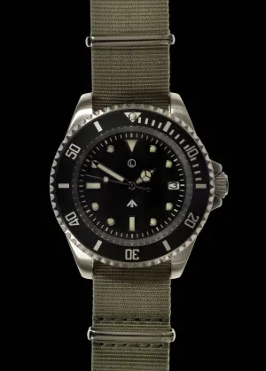 MWC 24 Jewel 300m Automatic Military Divers Watch with Sapphire Crystal and Ceramic Bezel on a NATO Webbing Strap