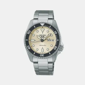 New 5 sports Men's Cream Automatic Stainless steel Watch SRPK31K1